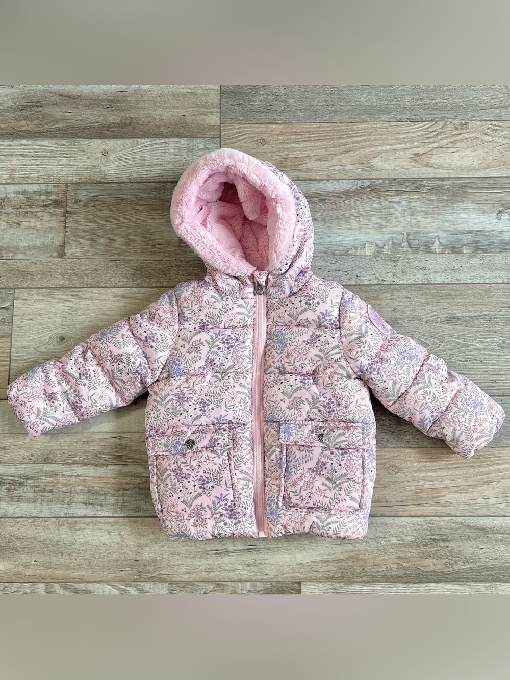 NWOT Jessica Simpson Pink Floral Coat Size 24 Months